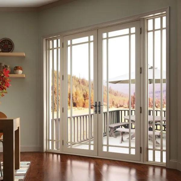 French patio doors opening onto an outdoor living space